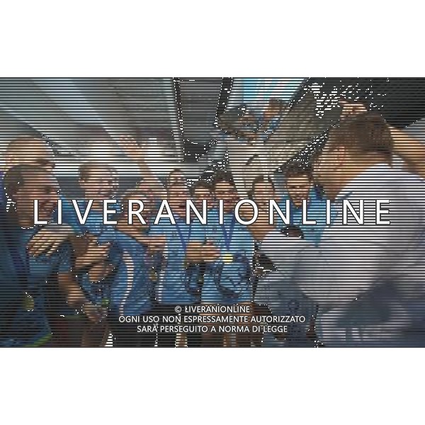 esultanza dei giocatori dell An Brescia,An Brescia-Sintez Kazan finale Euro Cup ,Brescia 30 aprile 2016. AG ALDO LIVERANI SAS