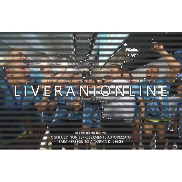 esultanza dei giocatori dell An Brescia e Bonometti,An Brescia-Sintez Kazan finale Euro Cup ,Brescia 30 aprile 2016. AG ALDO LIVERANI SAS