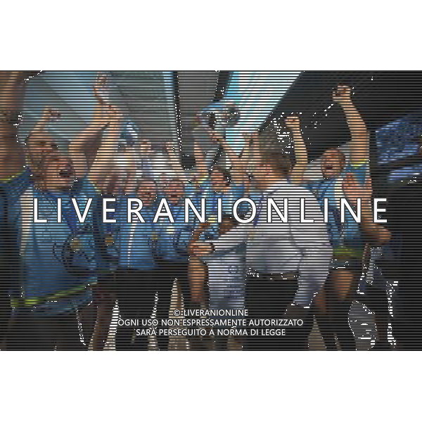 esultanza dei giocatori dell An Brescia,An Brescia-Sintez Kazan finale Euro Cup ,Brescia 30 aprile 2016. AG ALDO LIVERANI SAS