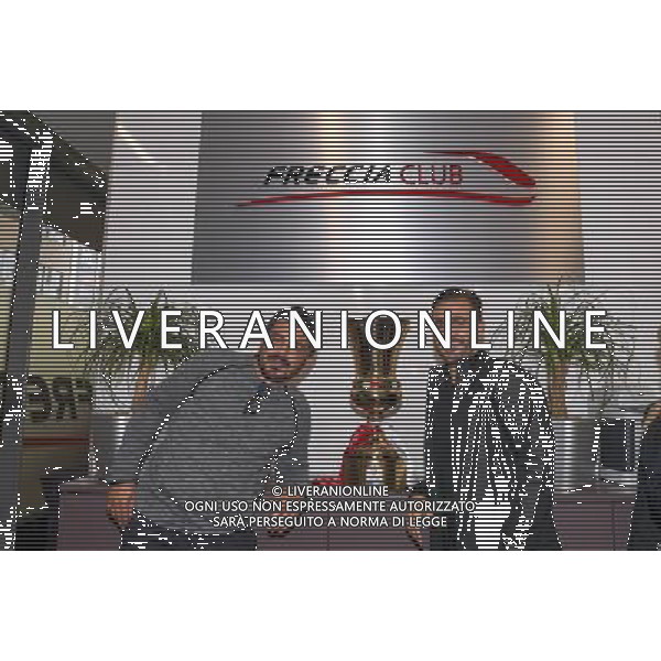 Arrivo della Tim Cup a Roma - Roma 02.05.2016 Stazione Termini - nella foto: Gennaro Gattuso e Fabio Cannavaro con la Tim Cup / Ph. Corradetti - Ag. Aldo Liverani Sas/ AGENZIA ALDO LIVERANI SAS