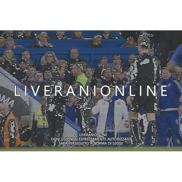 Tottenham Hotspur manager Mauricio Pochettino gets involved in a heated discussion with fourth official Andre Marriner on the sidelines Photographer Craig Mercer/CameraSport Football - Barclays Premiership - Chelsea v Tottenham Hotspur - Monday 2nd May 2016 - Stamford Bridge - London © CameraSport - 43 Linden Ave. Countesthorpe. Leicester. England. LE8 5PG - Tel: +44 (0) 116 277 4147 - admin@camerasport.com - www.camerasport.com AG ALDO LIVERANI SAS ONLY ITALY