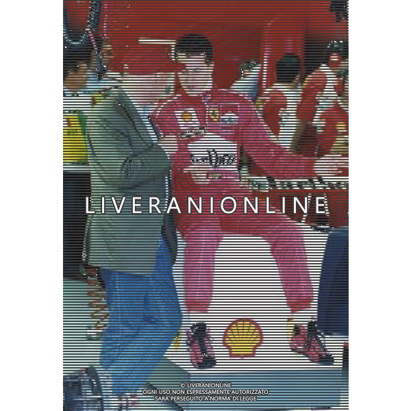 RETROSPETTIVA MICHAEL SCHUMACHER PILOTA NELLA FOTO MICHAEL SCHUMACHER CON NIKI LAUDA AG ALDO LIVERANI SAS