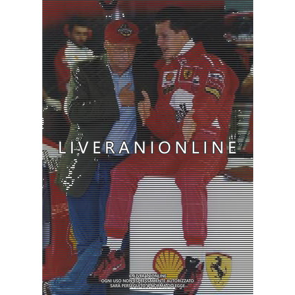 RETROSPETTIVA MICHAEL SCHUMACHER PILOTA NELLA FOTO MICHAEL SCHUMACHER CON NIKI LAUDA AG ALDO LIVERANI SAS