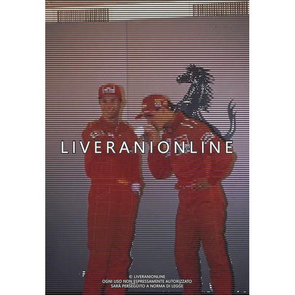 RETROSPETTIVA MICHAEL SCHUMACHER PILOTA NELLA FOTO MICHAEL SCHUMACHER CON EDDIE IRVINE AG ALDO LIVERANI SAS