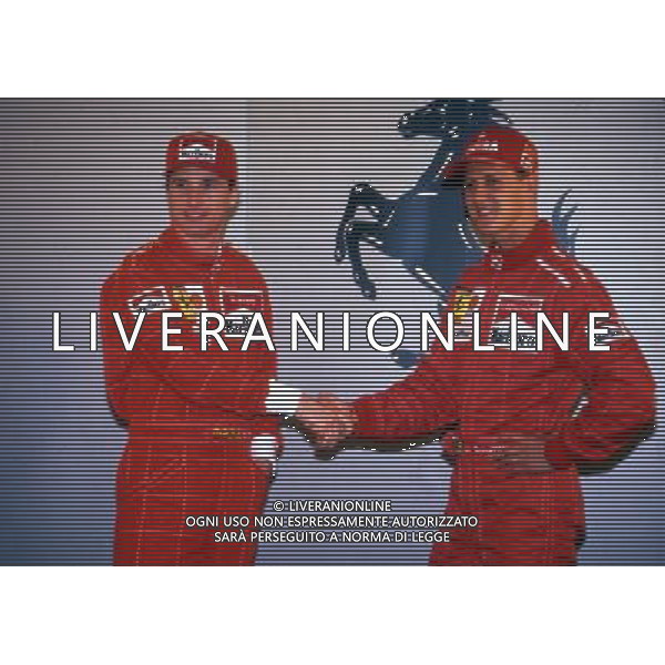 RETROSPETTIVA MICHAEL SCHUMACHER PILOTA NELLA FOTO MICHAEL SCHUMACHER CON EDDIE IRVINE AG ALDO LIVERANI SAS