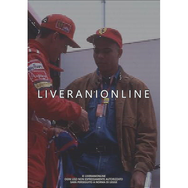 RETROSPETTIVA MICHAEL SCHUMACHER PILOTA NELLA FOTO MICHAEL SCHUMACHER CON RONALDO AG ALDO LIVERANI SAS