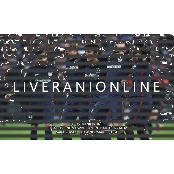 firo : 03.05.2016, Fu§ball, Saison 2015/2016, UEFA Champions League,CL,Halbfinale, RŸckspiel, FC Bayern MŸnchen - Atletico Madrid 2:1 Jubel Atletico $worldrightsEs gelten unsere AGB, einsehbar auf www.firosportphoto.de ¤ONLY FOR USE IN G E R M A N Y !!!!! Photo : BPI, copyright by firo sportphoto: Coesfelder Str.207 48249 DŸlmen Tel.:02594 9916004 www.firosportphoto.de mail@firosportphoto.de (V o l k s b a n k B o c h u m - W i t t e n ) BLZ.: 430 601 29 Kt. Nr.: 341 117 100 Tel.:02594 9916004 AG ALDO LIVERANI SAS ONLY ITALY