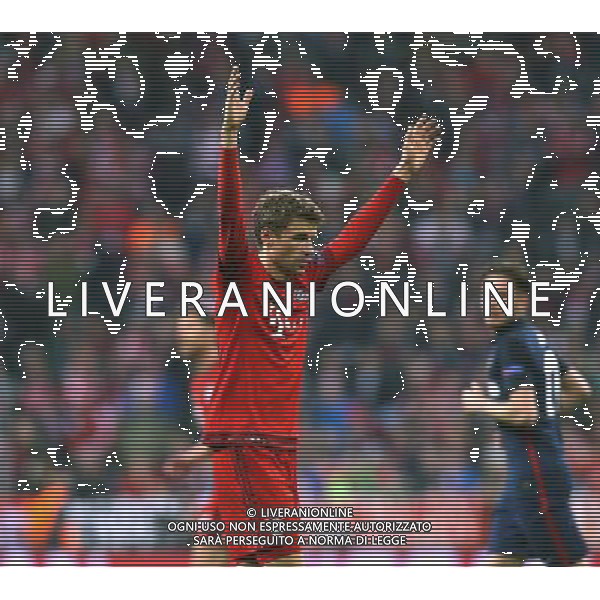 firo Fu§ball, Fussball, 03.05.2016 Uefa Champions League, CL Saison 2015/2016 Halbfinale, RŸckspiel FCB FC Bayern MŸnchen Muenchen - Atletico Madrid 2:1 FCB Thomas MŸller Mueller, Gestik, Geste $worldrights Es gelten unsere AGB, einsehbar auf www.firosportphoto.de copyright by firo sportphoto: Coesfelder Str.207 48249 DŸlmen www.firosportphoto.de mail@firosportphoto.de (V o l k s b a n k B o c h u m - W i t t e n ) IBAN DE68 4306 0129 0341 1171 00 Tel:Ê 02594 - 9916004 Fax:Ê02594 - 9916005 AG ALDO LIVERANI SAS ONLY ITALY
