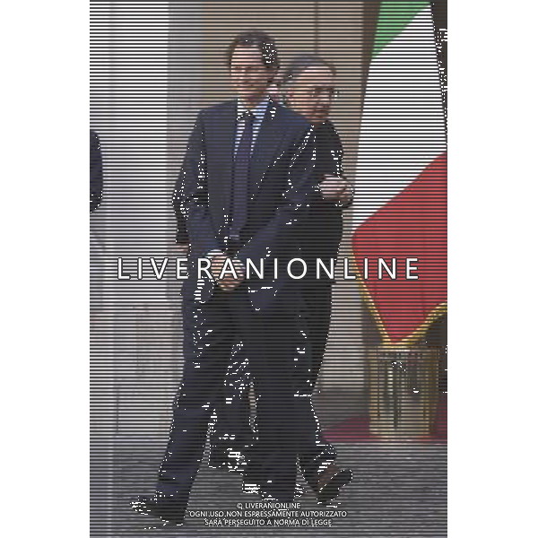 Presentazione della nuova â€œGiuliaâ€ Alfa Romeo FCA/FIAT - Roma - 05.05.2016 - Palazzo Chigi - nella foto: John Elkann e Sergio Marchionne / Ph. Corradetti - Ag. Aldo Liverani sas/ AGENZIA ALDO LIVERANI SAS