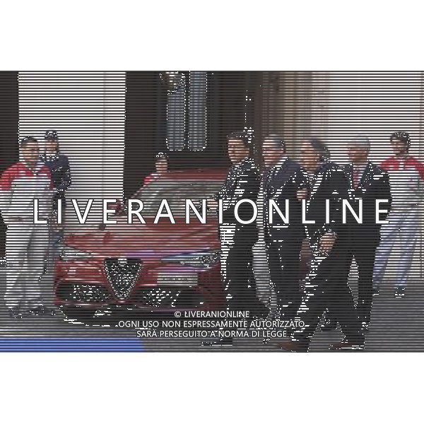 Presentazione della nuova â€œGiuliaâ€ Alfa Romeo FCA/FIAT - Roma - 05.05.2016 - Palazzo Chigi - nella foto: Matteo Renzi e Sergio Marchionne / Ph. Corradetti - Ag. Aldo Liverani sas/ AGENZIA ALDO LIVERANI SAS