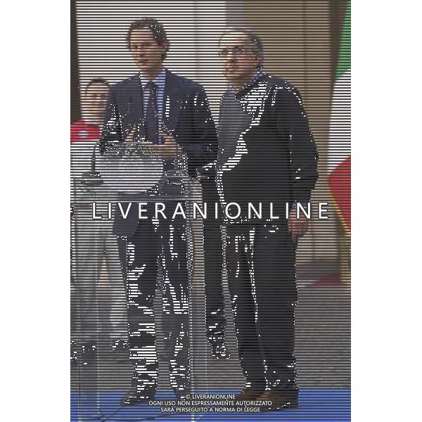 Presentazione della nuova â€œGiuliaâ€ Alfa Romeo FCA/FIAT - Roma - 05.05.2016 - Palazzo Chigi - nella foto: John Elkann e Sergio Marchionne / Ph. Corradetti - Ag. Aldo Liverani sas/ AGENZIA ALDO LIVERANI SAS