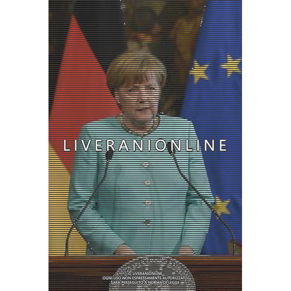 Il Presidente del Consiglio dei Ministri Matteo Renzi incontra il cancelliere della Repubblica federale di Germania Angela Merkel - Roma - 05.05.2016 - Palazzo Chigi - nella foto: Angela Merkel / Ph. Corradetti - Ag. Aldo Liverani Sas/ AGENZIA ALDO LIVERANI SAS