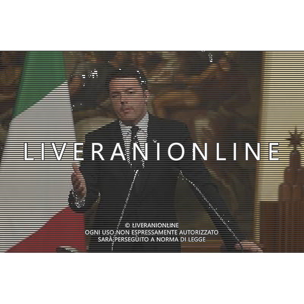 Il Presidente del Consiglio dei Ministri Matteo Renzi incontra il cancelliere della Repubblica federale di Germania Angela Merkel - Roma - 05.05.2016 - Palazzo Chigi - nella foto: Matteo Renzi / Ph. Corradetti - Ag. Aldo Liverani Sas/ AGENZIA ALDO LIVERANI SAS