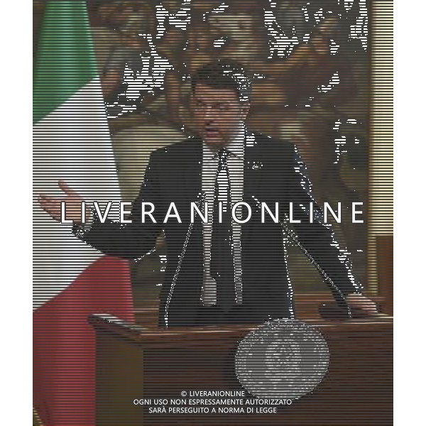 Il Presidente del Consiglio dei Ministri Matteo Renzi incontra il cancelliere della Repubblica federale di Germania Angela Merkel - Roma - 05.05.2016 - Palazzo Chigi - nella foto: Matteo Renzi / Ph. Corradetti - Ag. Aldo Liverani Sas/ AGENZIA ALDO LIVERANI SAS