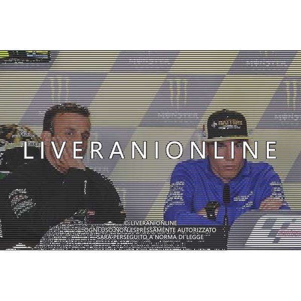 Johann Zarco, Aleix Espargaro durante la conferenza stampa FOTO G. PIAZZOLLA-AG ALDO LIVERANI SAS