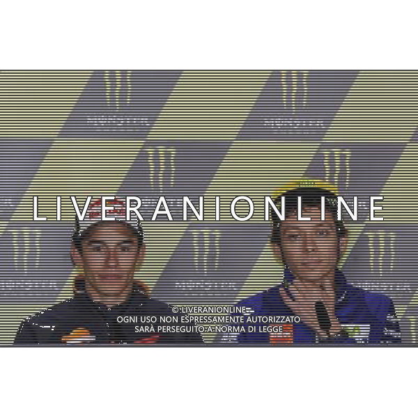 Marc Marquez, Valentino Rossi durante la conferenza stampa FOTO G. PIAZZOLLA-AG ALDO LIVERANI SAS
