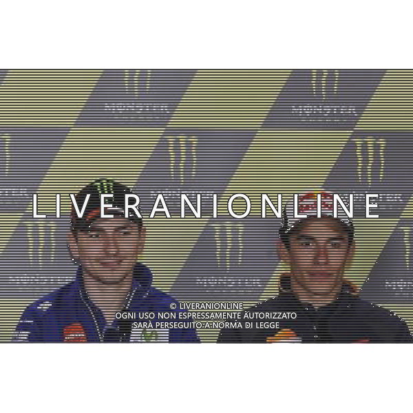 Jorge Lorenzo, Marc Marquez durante la conferenza stampa FOTO G. PIAZZOLLA-AG ALDO LIVERANI SAS