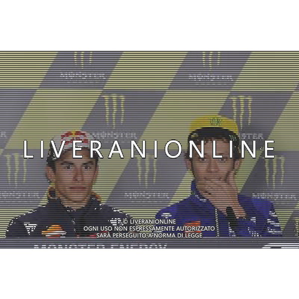 Marc Marquez, Valentino Rossi durante la conferenza stampa FOTO G. PIAZZOLLA-AG ALDO LIVERANI SAS