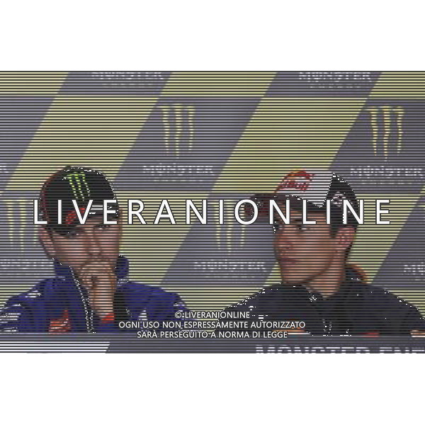 Jorge Lorenzo, Marc Marquez durante la conferenza stampa FOTO G. PIAZZOLLA-AG ALDO LIVERANI SAS