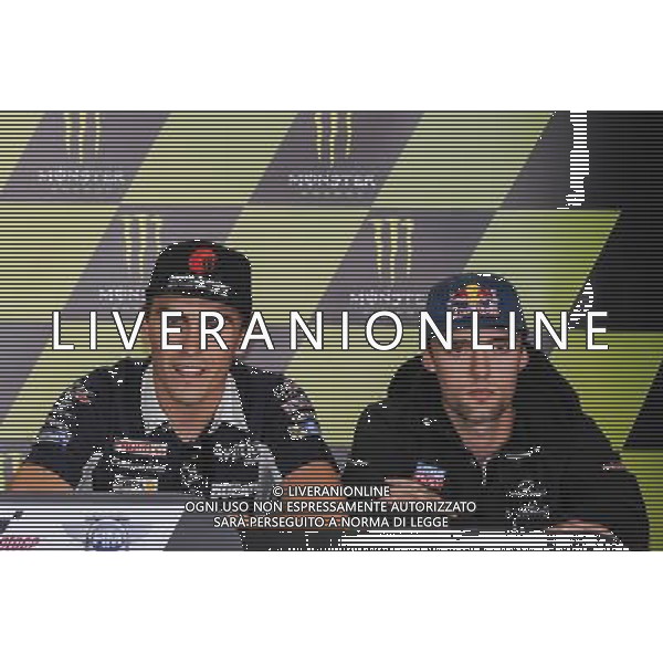 Loris Baz, Jonas Folger durante la conferenza stampa FOTO G. PIAZZOLLA-AG ALDO LIVERANI SAS