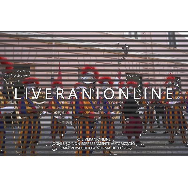 Giuramento Guardie Svizzere - Citta\' del Vaticano 06.05.2016 - nella foto: Le prove della banda musicale delle Guardie Svizzere /Ph. Corradetti - Ag. Aldo Liverani Sas/ AGENZIA ALDO LIVERANI SAS