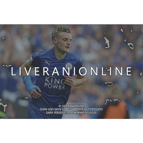Leicester City\'s Jamie Vardy Photographer Stephen White/CameraSport Football - Barclays Premiership - Leicester City v Everton - Saturday 7th May 2016 - King Power Stadium - Leicester © CameraSport - 43 Linden Ave. Countesthorpe. Leicester. England. LE8 5PG - Tel: +44 (0) 116 277 4147 - admin@camerasport.com - www.camerasport.com AG ALDO LIVERANI SAS ONLY ITALY