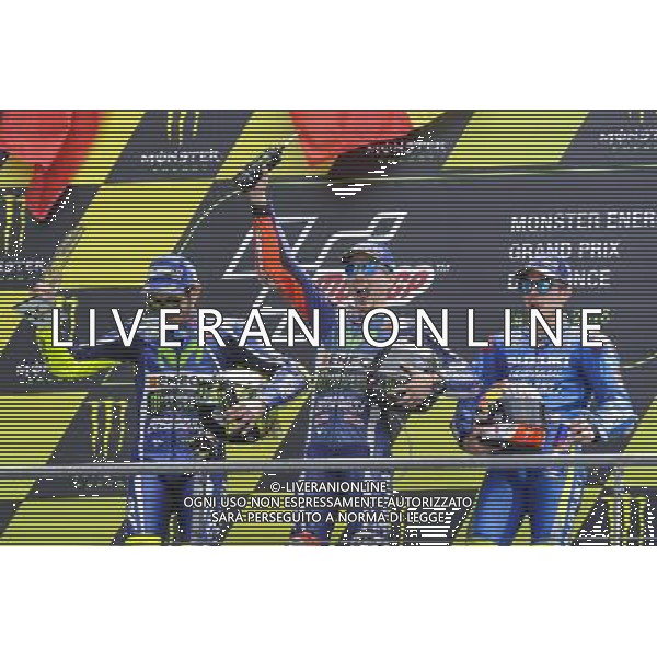 08.05.2016. Le mans, Francia.Valentino Rossi, Jorge Lorenzo, Maverick Vinales./Agenzia Aldo Liverani s.a.s.