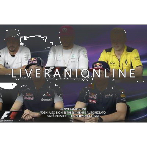 Daniil Kvyat (RUS), Scuderia Toro Rosso nd Max Verstappen (NL), Red Bull Racing 12.05.2016. Formula 1 World Championship, Rd 5, Spanish Grand Prix, Barcelona, Spain, Preparation Day. - www.xpbimages.com, EMail: requests@xpbimages.com - copy of publication required for printed pictures. Every used picture is fee-liable. © Copyright: Charniaux / XPB Images /Agenzia Aldo Liverani s.a.s./ONLY ITALY-EDITORIAL USE ONLY