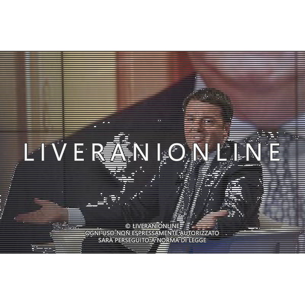Matteo Renzi ospite della trasmissione TV \' Porta a Porta \' Roma - 12.05.2016 - Studi RAI Teulada - nella foto: Matteo Renzi / Ph. Corradetti - AGENZIA ALDO LIVERANI SAS