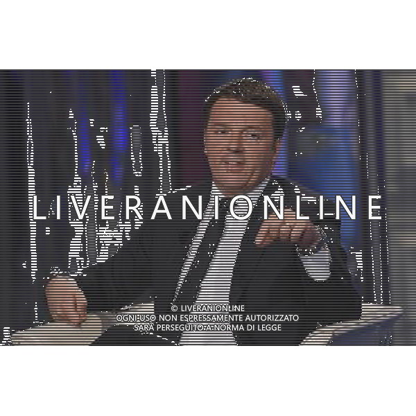 Matteo Renzi ospite della trasmissione TV \' Porta a Porta \' Roma - 12.05.2016 - Studi RAI Teulada - nella foto: Matteo Renzi / Ph. Corradetti - AGENZIA ALDO LIVERANI SAS