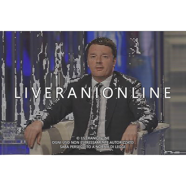 Matteo Renzi ospite della trasmissione TV \' Porta a Porta \' Roma - 12.05.2016 - Studi RAI Teulada - nella foto: Matteo Renzi / Ph. Corradetti - AGENZIA ALDO LIVERANI SAS