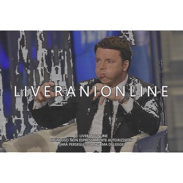 Matteo Renzi ospite della trasmissione TV \' Porta a Porta \' Roma - 12.05.2016 - Studi RAI Teulada - nella foto: Matteo Renzi / Ph. Corradetti - AGENZIA ALDO LIVERANI SAS