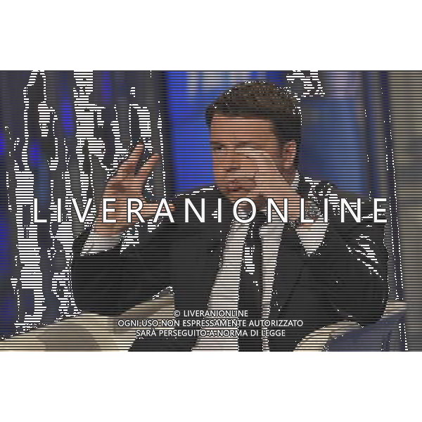 Matteo Renzi ospite della trasmissione TV \' Porta a Porta \' Roma - 12.05.2016 - Studi RAI Teulada - nella foto: Matteo Renzi / Ph. Corradetti - AGENZIA ALDO LIVERANI SAS