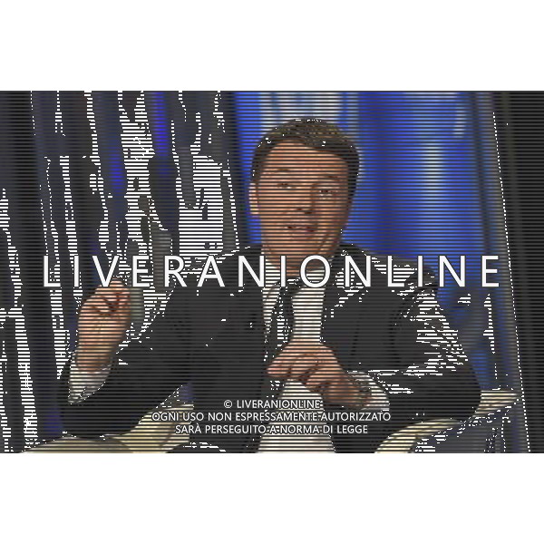 Matteo Renzi ospite della trasmissione TV \' Porta a Porta \' Roma - 12.05.2016 - Studi RAI Teulada - nella foto: Matteo Renzi / Ph. Corradetti - AGENZIA ALDO LIVERANI SAS