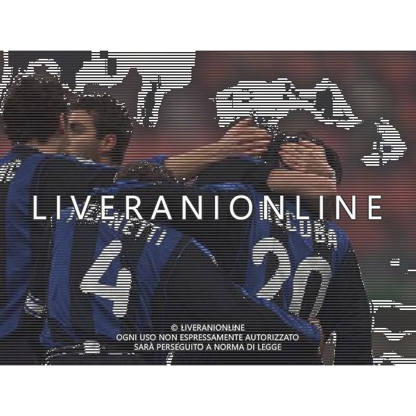 07-12-2000 INTER HERTA BERLINO COPPA UEFA NELLA FOTO ESULTANZA INTER AG ALDO LIVERANI SAS