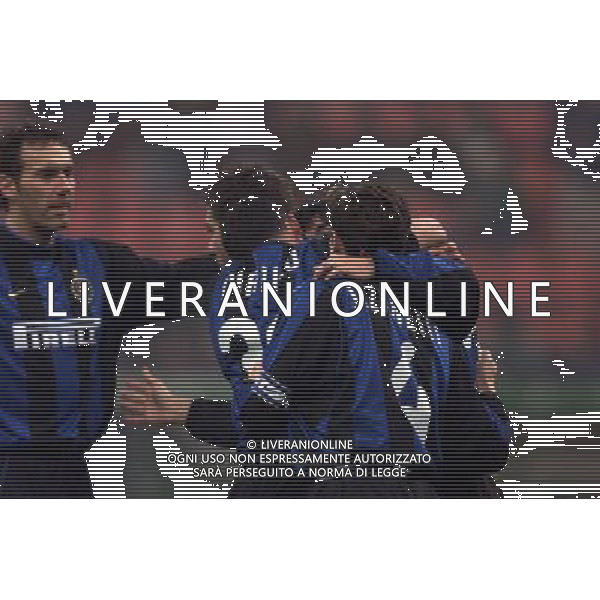 07-12-2000 INTER HERTA BERLINO COPPA UEFA NELLA FOTO ESULTANZA ALVARO RECOBA AG ALDO LIVERANI SAS