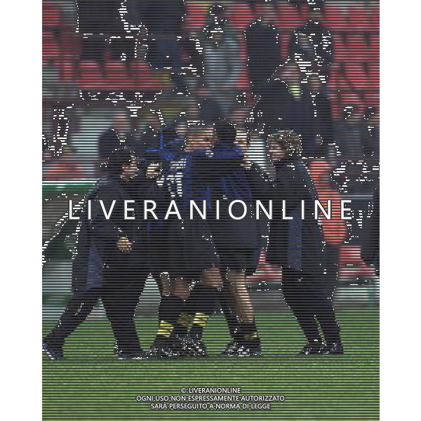 07-12-2000 INTER HERTA BERLINO COPPA UEFA NELLA FOTO ESULTANZA INTER AG ALDO LIVERANI SAS
