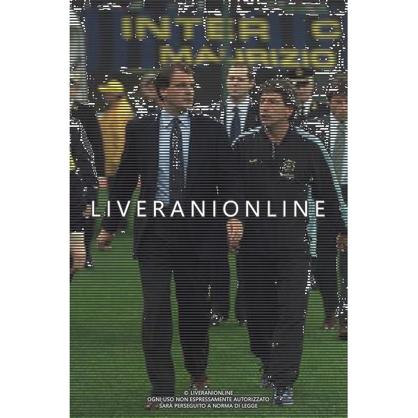 26 OTTOBRE 2000 SECONDO TURNO ANDATA INTER VITESSE COPPA UEFA NELLA FOTO MARCO TARDELLI CON LUCA GIANNINI AG ALDO LIVERANI SAS