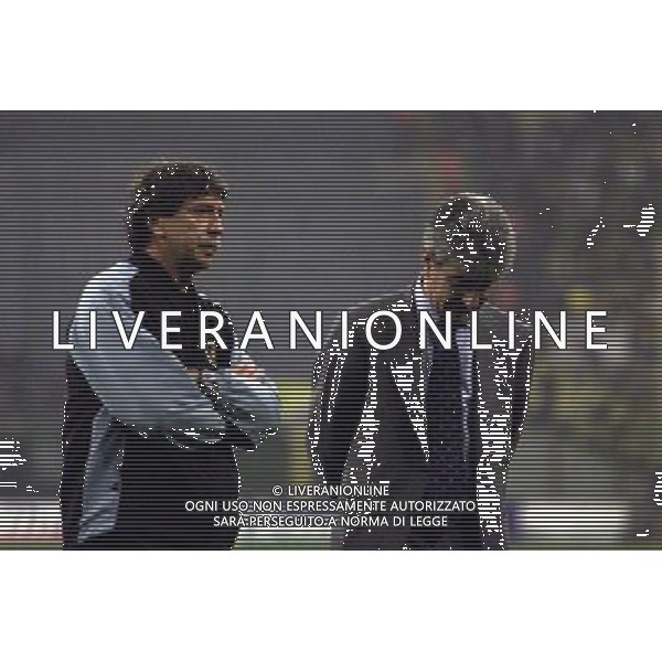 26 OTTOBRE 2000 SECONDO TURNO ANDATA INTER VITESSE COPPA UEFA NELLA FOTO STEFANO D\'OTTAVIO PREPARATORE ATLETICO CON NATALINO MORATTI CURZOLA AG ALDO LIVERANI SAS