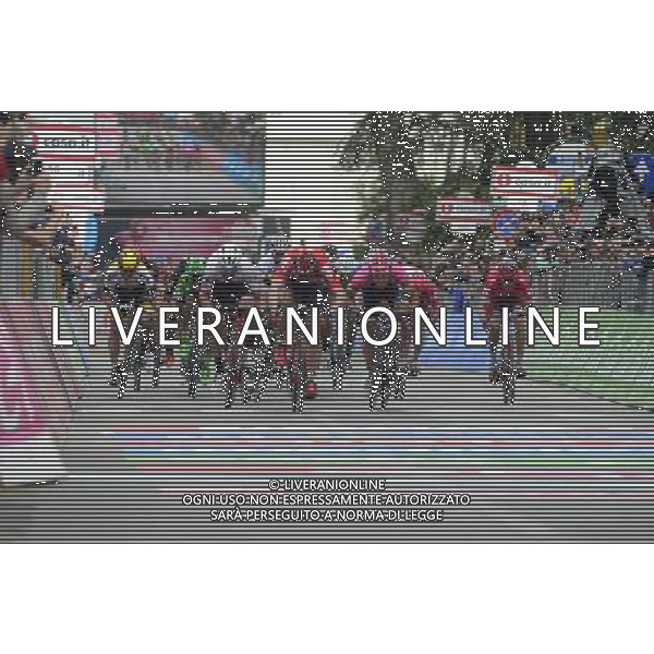 13-05-2016 Giro D\'italia; Tappa 07 Sulmona - Foligno; 2016, Lotto Soudal; 2016, Trek Factory Racing; 2016, Lampre - Merida; Greipel, Andre; Nizzolo, Giacomo; Modolo, Sacha; Foligno; Â© SIROTTI / AGENZIA ALDO LIVERANI SAS 