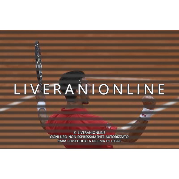 Internazionali BNL d\'Italia 2016 Roma - 13.05.2016 - Foro Italico - nella foto: Novak Djokovic esulta dopo aver vinto il 1 set /Ph. Corradetti - AGENZIA ALDO LIVERANI SAS