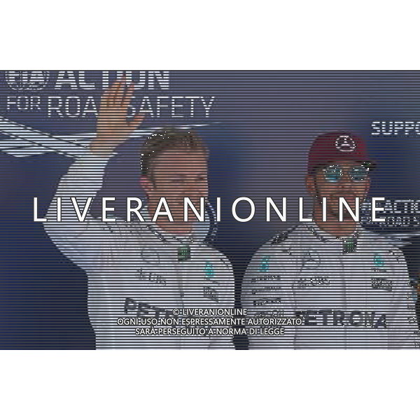 Lewis Hamilton (GBR), Mercedes AMG F1 Team and Nico Rosberg (GER), Mercedes AMG F1 Team 14.05.2016. Formula 1 World Championship, Rd 5, Spanish Grand Prix, Barcelona, Spain, Qualifying Day. AG ALDO LIVERANI SAS ONLY ITALY