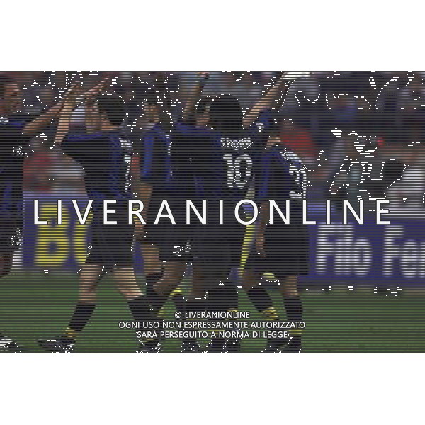 28-SETTEMBRE 2000 COPPA UEFA NELLA FOTO ABBRACCI INTER AG ALDO LIVERANI SAS