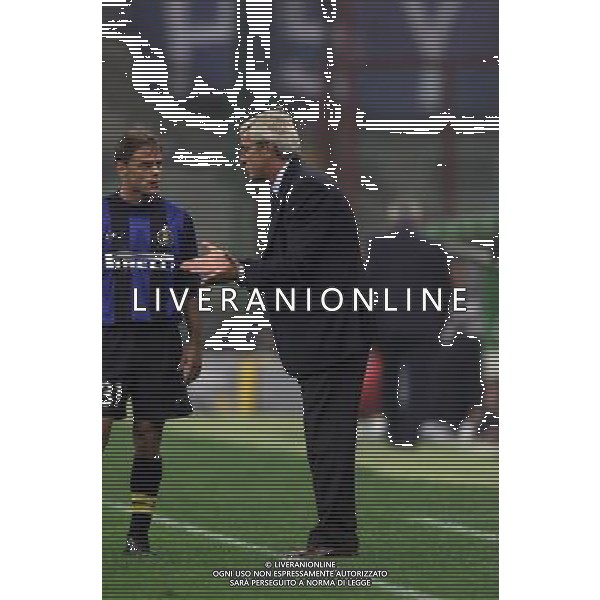 28-SETTEMBRE 2000 COPPA UEFA NELLA FOTO MARCELLO LIPPI ALLENATORE INTER CON FRANCISCO FARINOS AG ALDO LIVERANI SAS