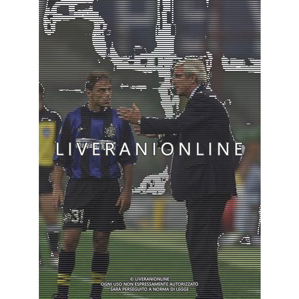 28-SETTEMBRE 2000 COPPA UEFA NELLA FOTO MARCELLO LIPPI ALLENATORE INTER CON FRANCISCO FARINOS AG ALDO LIVERANI SAS
