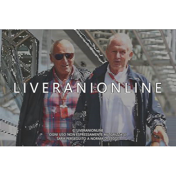 (L to R): Dietrich Mateschitz (AUT) CEO and Founder of Red Bull with Dr Helmut Marko (AUT) Red Bull Motorsport Consultant. 15.05.2016. Formula 1 World Championship, Rd 5, Spanish Grand Prix, Barcelona, Spain, Race Day. AG ALDO LIVERANI SAS ONLY ITALY