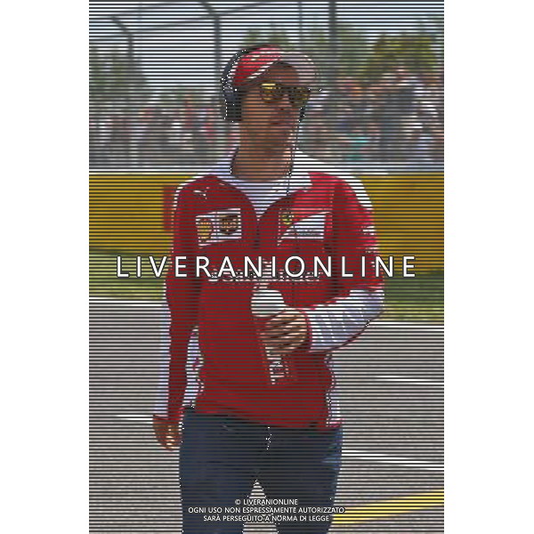 Sebastian Vettel (GER) Ferrari on the drivers parade. 15.05.2016. Formula 1 World Championship, Rd 5, Spanish Grand Prix, Barcelona, Spain, Race Day. AG ALDO LIVERANI SAS ONLY ITALY