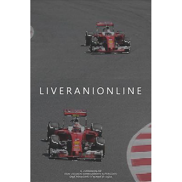 Kimi Raikkonen (FIN) Ferrari SF16-H leads team mate Sebastian Vettel (GER) Ferrari SF16-H on the formation lap. 15.05.2016. Formula 1 World Championship, Rd 5, Spanish Grand Prix, Barcelona, Spain, Race Day. AG ALDO LIVERANI SAS ONLY ITALY