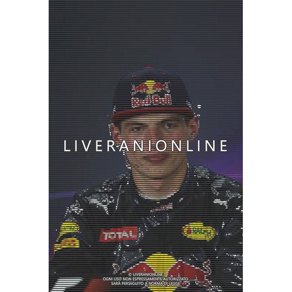 Max Verstappen (NLD) Red Bull Racing in the FIA Press Conference. 15.05.2016. Formula 1 World Championship, Rd 5, Spanish Grand Prix, Barcelona, Spain, Race Day. 