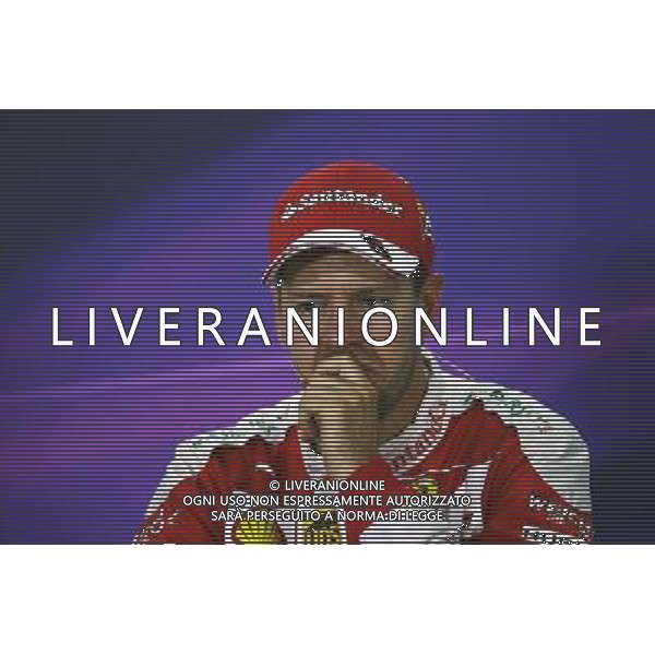 Sebastian Vettel (GER) Ferrari in the FIA Press Conference. 15.05.2016. Formula 1 World Championship, Rd 5, Spanish Grand Prix, Barcelona, Spain, Race Day. 